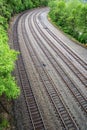 Railroad Tracks Ã¢â¬â Railyard Royalty Free Stock Photo